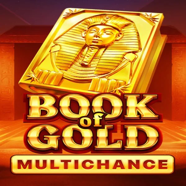 Book of Gold Multichance slot logo by Playson at Roulettino Casino