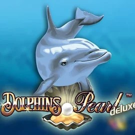 Dolphins Pearl Deluxe online game logo by Novomatic on roulettinoscasino.com
