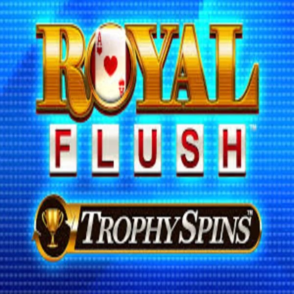 Royal Flush Trophy Spins slot logo by Greentube at Roulettino Casino